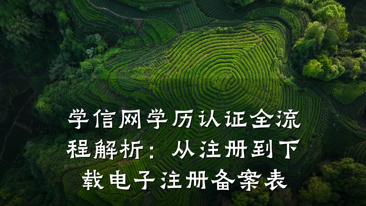 学信网学历认证全流程解析：从注册到下载电子注册备案表