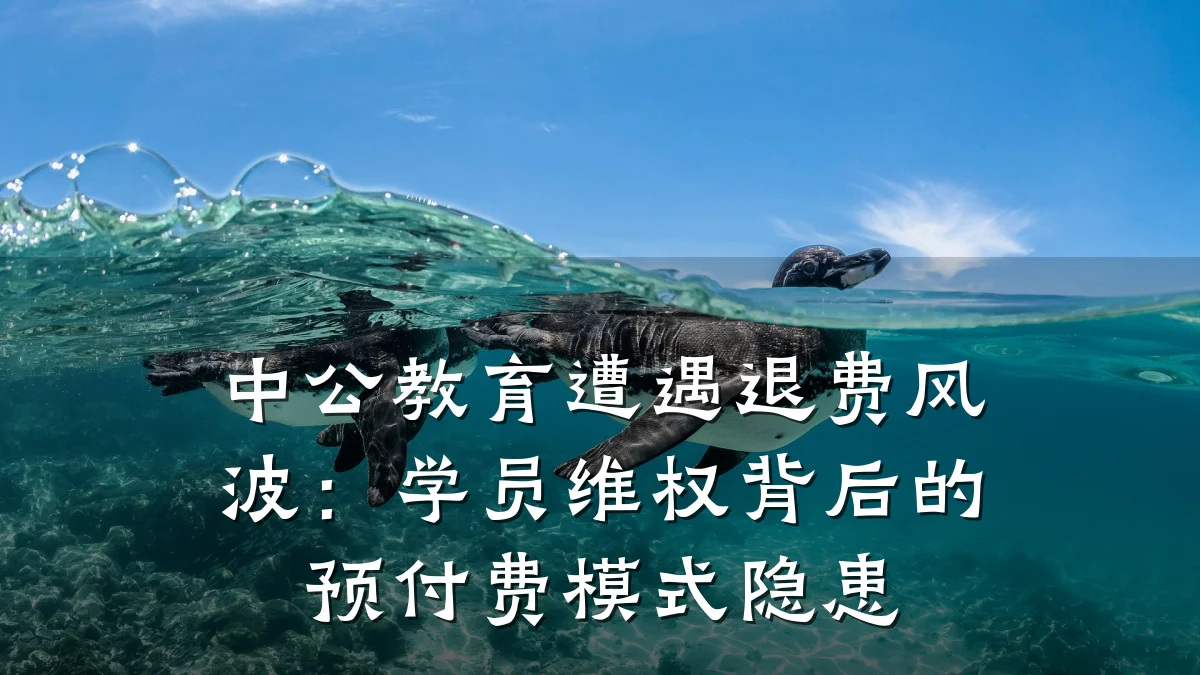 中公教育遭遇退费风波：学员维权背后的预付费模式隐患
