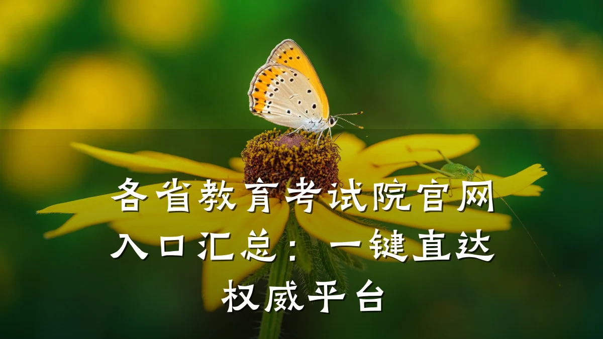 各省教育考试院官网入口汇总：一键直达权威平台