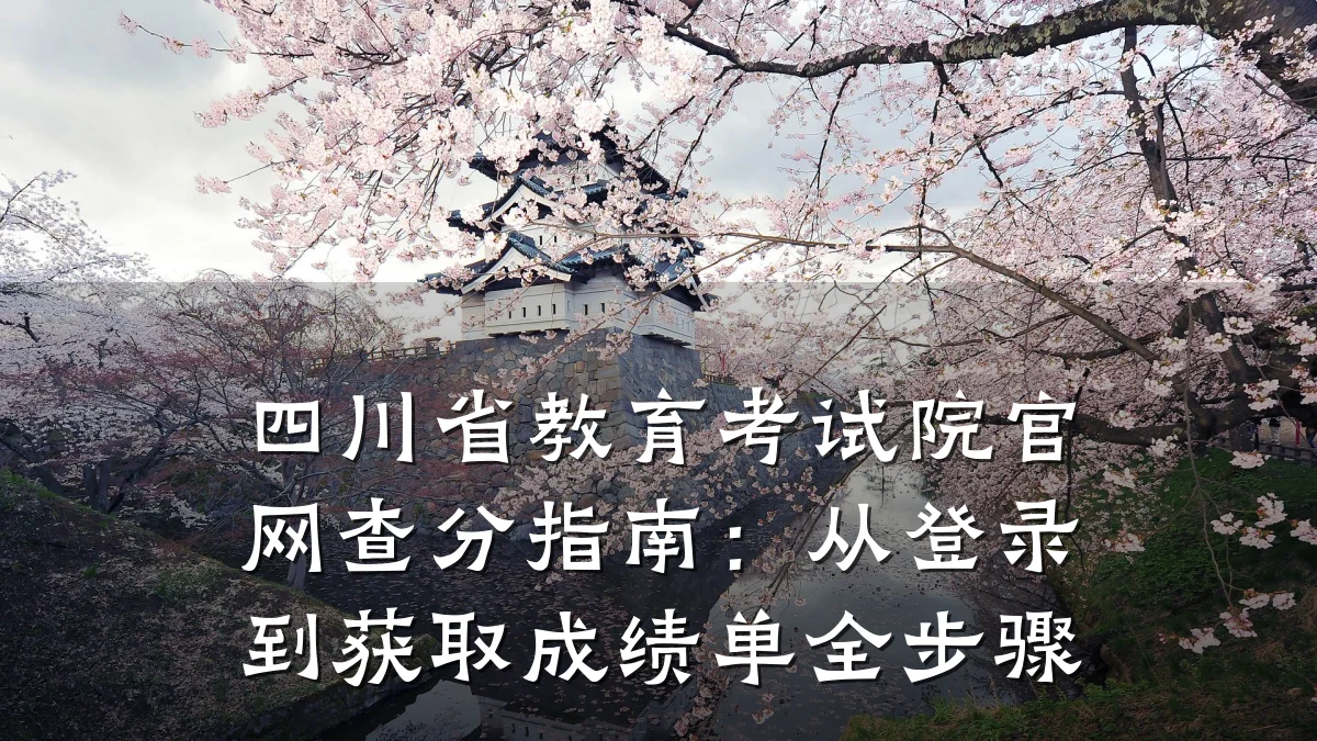 四川省教育考试院官网查分指南：从登录到获取成绩单全步骤