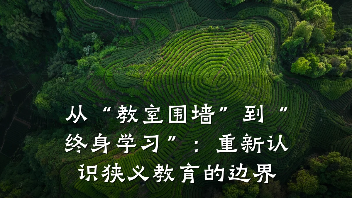 从“教室围墙”到“终身学习”：重新认识狭义教育的边界