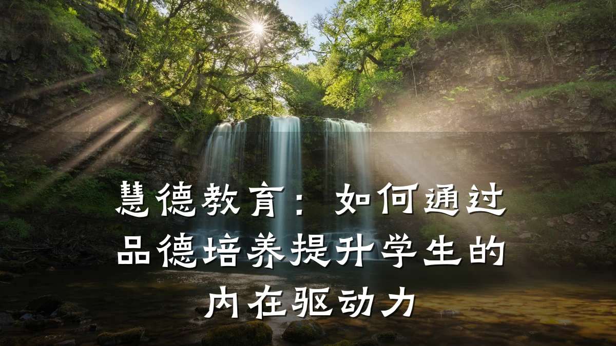 慧德教育：如何通过品德培养提升学生的内在驱动力