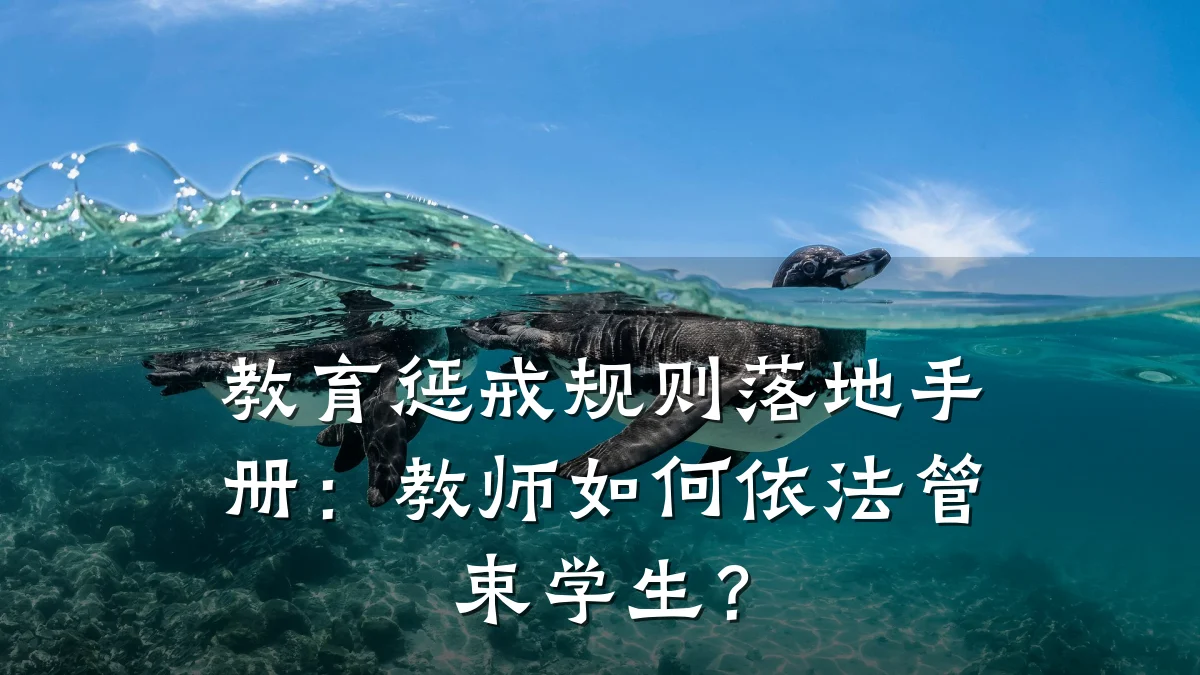 教育惩戒规则落地手册：教师如何依法管束学生？
