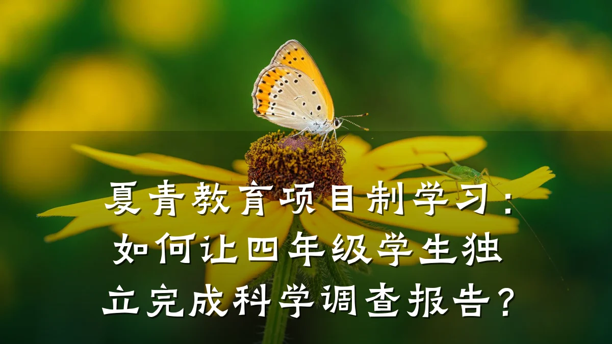 夏青教育项目制学习：如何让四年级学生独立完成科学调查报告？